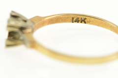 14K Yellow Gold 4.1mm Vintage NOS 1950's Engagement Setting Ring