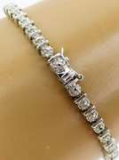 Pretty Sterling Silver Floral Tennis Bracelet