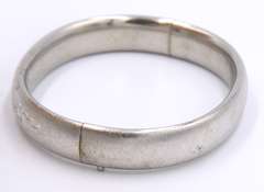 925 Sterling Silver Lot of 2 Floral Design Bangles