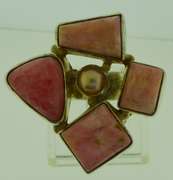 Sterling Silver Multi Shape Agate Ring