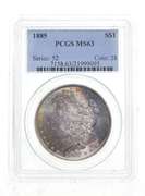 MS63 1885 Morgan Silver Dollar - Graded PCGS