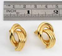 Lovely Modern Yellow Gold Earrings