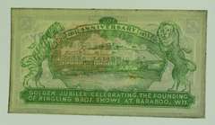 1933 50th Anniversary Baraboo Wisconsin Ringling Bros. Fine