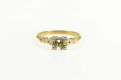 14K Yellow Gold 4.5mm Vintage NOS 1950's Engagement Setting Ring