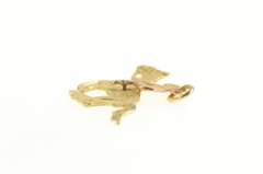 14K Yellow Gold Articulated Horse Rider Jockey Race Charm/Pendant