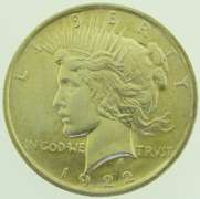 1922 Peace Silver Dollars $1 US Coin Flashy White Slider BU