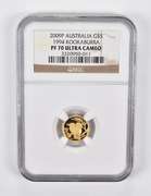 PF70 UCAM 2009-P Australia $5 Gold 1994 Kookaburra NGC