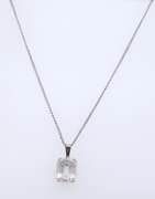 Sterling Silver Cubic Zirconia Pendant on Chain