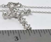 Sterling Silver CZ Cross Necklace