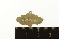 9K Yellow Gold Nassau Bahamas Map Souvenir Travel Charm/Pendant