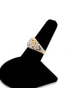 Unique 18kt Tri-Toned Floral Diamond Band