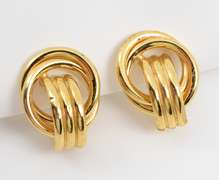 Lovely Modern Yellow Gold Earrings