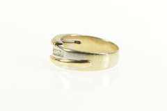 14K Yellow Gold 0.32 Ctw Diamond Two Tone Wedding Band Ring