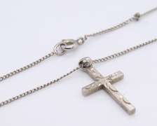 Vintage Sterling Silver Cross Pendant on Chain