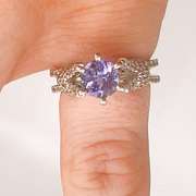 14kt Gold, Tanzanite, & Diamond Ring