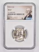MS67 1953-D Washington Quarter - Graded NGC