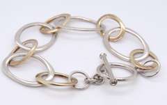 Vintage Sterling Silver oval Link Bracelet
