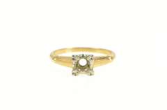 14K Yellow Gold 4.35mm Vintage NOS 1950's Two Tone Setting Ring