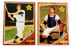 2 Topps 1962 Rookie Baseball Cards