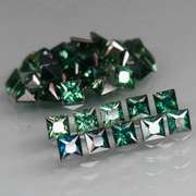 Heated only! 4.51ct princess cut Australian Sapphire set