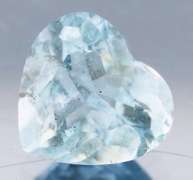 Large untreated 3.30ct heart cut Aquamarine