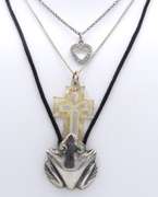 Group Lot of 3 Vintage 925 Sterling Silver Necklaces