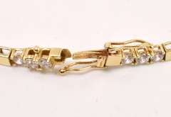 Elegant CZ Tennis Bracelet in 14k Yellow Gold