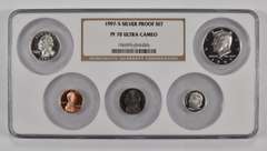 PF70 UCAM 1997-S 5 Coin Silver Proof Set - Graded NGC