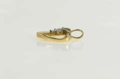 10K Yellow Gold Diamond Cluster Inset Heart Love Symbol Pendant