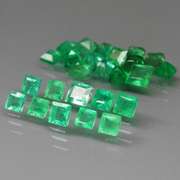 Collectors 5.20ct real Colombian Emerald 28 piece set