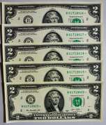 (5) Superb Crisp 2013 $2 Star Replacement Notes New York-Consecutive!