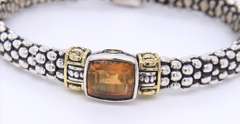 Lagos Two Tone Citrine Caviar Bracelet