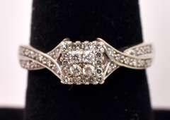 Brilliant Diamond Ring in White Gold