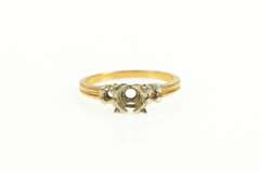 14K Yellow Gold 4.5mm Engagement Setting Vintage NOS 1950's Ring