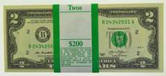 2013 Series $2 Bills in Sequence (B) $200 Pack of New Gem CU