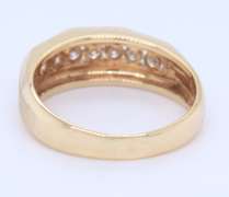 Formal Yellow Gold Channest Set Diamond Band