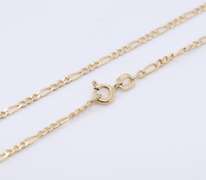 Amazing Yellow Gold Figaro Chain Necklace