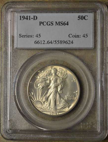 1941-D Walking Liberty Half Dollar PCGS MS64