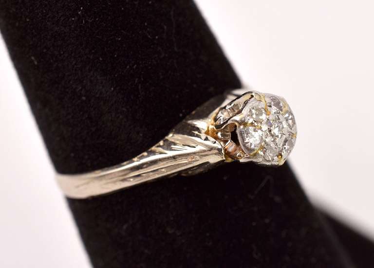 Wonderful Vintage Diamond Ring in 14K White Gold