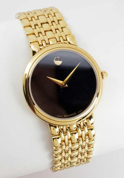 Luxury Men's Movado Museum Classic in Gold PVD