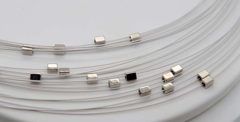 I. Gorman Sterling Silver Multi Row Necklace