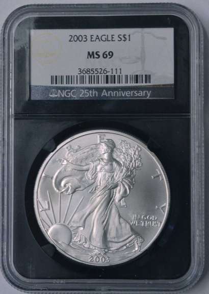 2003 American Silver Eagle NGC MS69