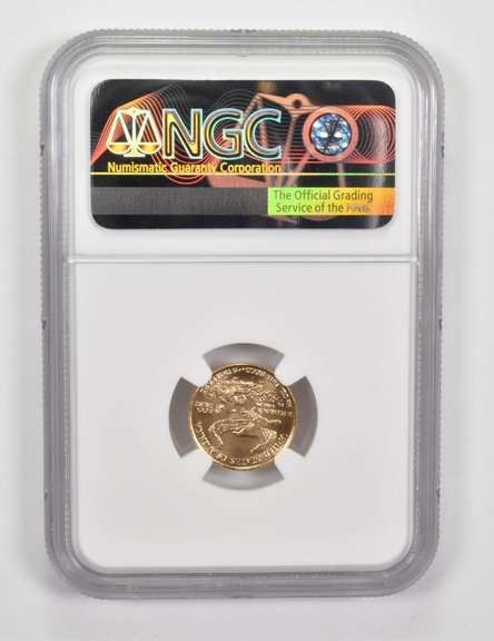 MS70 1987 $5 American Gold Eagle - Graded NGC
