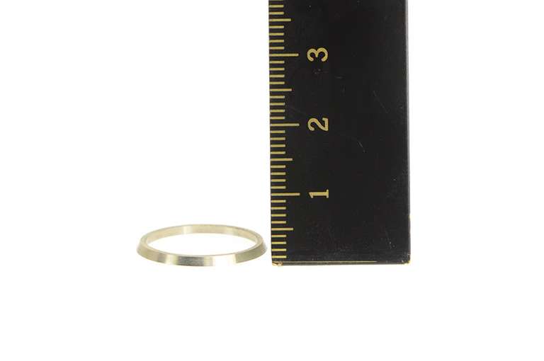 14K White Gold Vintage NOS 1950's Simple Grooved Band Ring