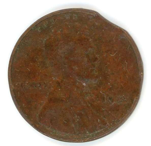1945 Lincoln Wheat Cent with Clipped Planchet