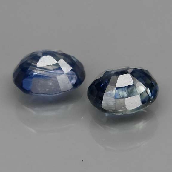 Heated only 1.12ct navy blue Sapphire set