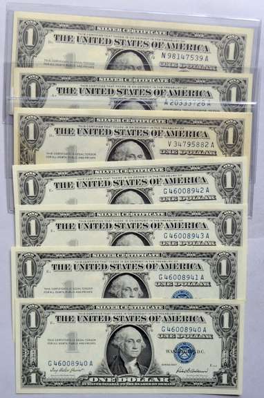 10 CH CU $1 1957 Silver Certificates