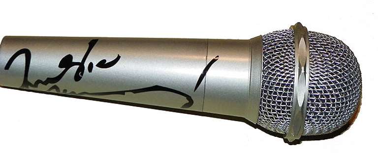 Freddie Mercury Queen Autographed Facsimile Signed Microphone