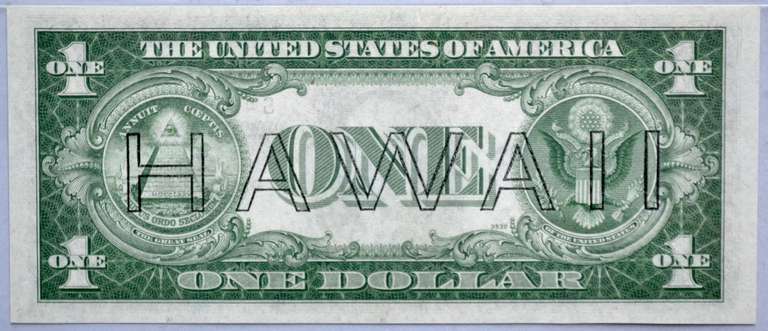 $1 1935 A Gem 66 EPQ Hawaii Emergency Issue Silver Certificate