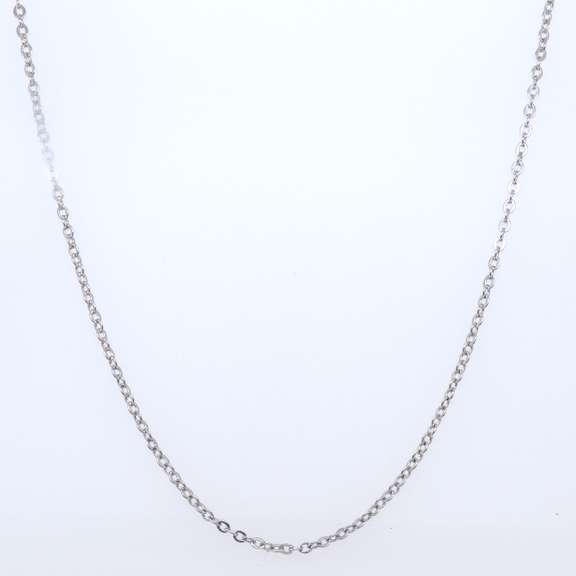 Vintage Sterling Silver Rolo Chain Necklace
